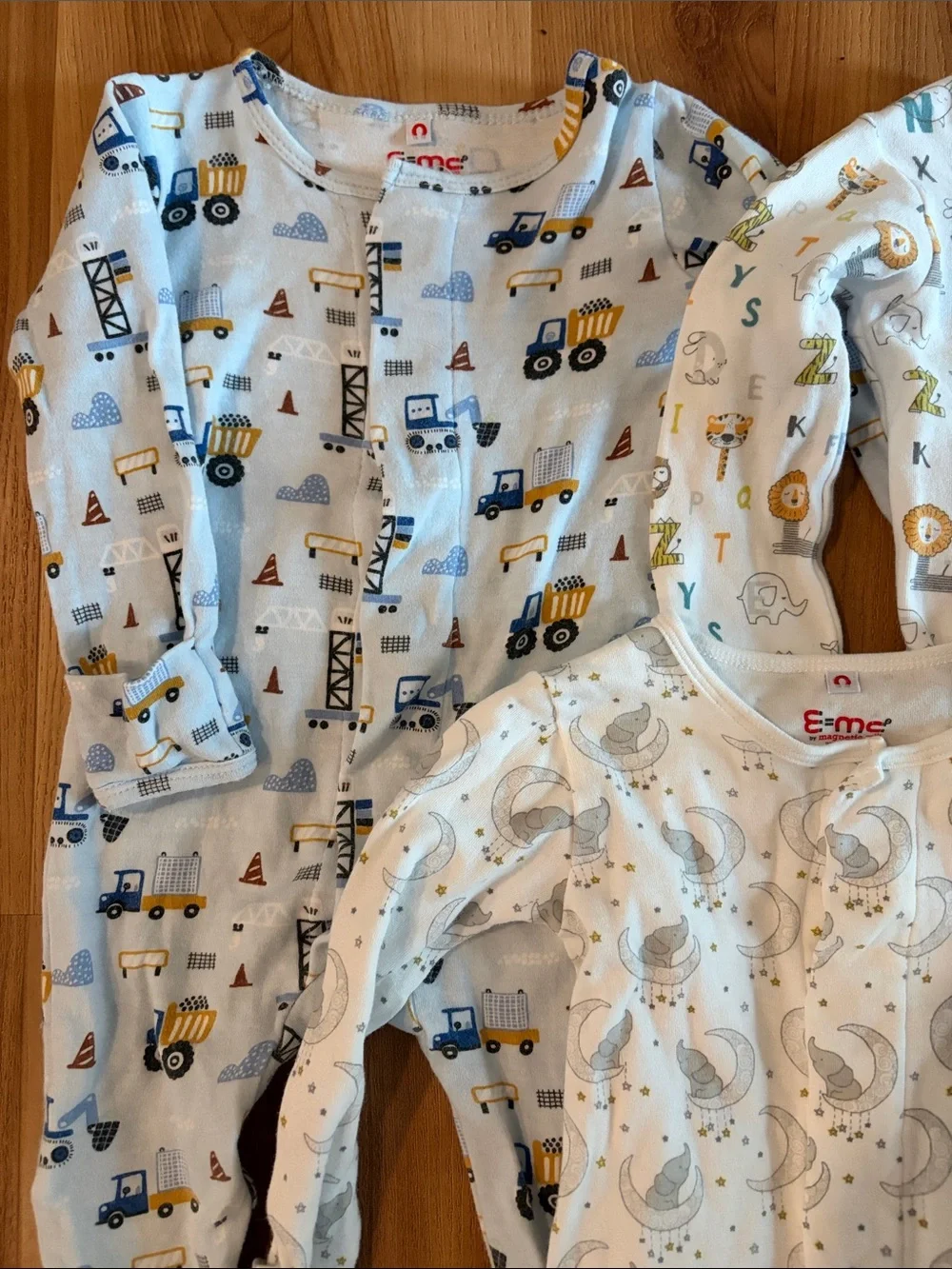 Bundle 3 Magnetic Me Cotton Baby Sleepers Footie